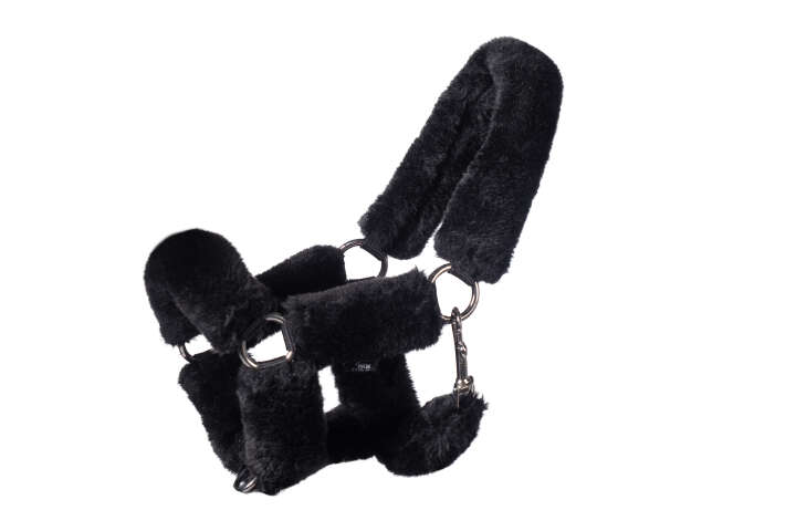 HKM KIDS Hobby Horsing Halfter mit Kunstfell